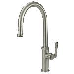 California FaucetsK30_100_KLDescanso Pull-Down Kitchen Faucet High Spout w/ Button Sprayer Knurl