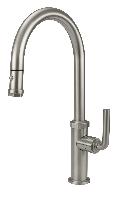 California FaucetsK30_100_SLDescanso Pull-Down Kitchen Faucet High Spout w/ Button Sprayer Smoot