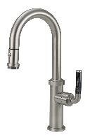 California FaucetsK30_101_FLDescanso Pull-Down Prep/Bar Faucet w/ Button Sprayer Carbon-Fiber Le