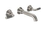 California FaucetsTO_V3002F_7Descanso Two Handle Lavatory Wall Faucet Trim Only w/ Carbon-Fiber 