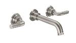California FaucetsTO_V3002K_7Descanso Two Handle Lavatory Wall Faucet Trim Only w/ Carbon-Fiber 