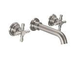 California FaucetsTO_V3002X_7Descanso Two Handle Lavatory Wall Faucet Trim Only w/ Smooth Cross 