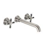 California FaucetsTO_V3002XF_9Descanso Two Handle Lavatory Wall Faucet Trim Only w/ Carbon-Fiber