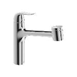 In2aqua6002-1-2Style single-lever kitchen faucet with swivel spout; pull-out spray